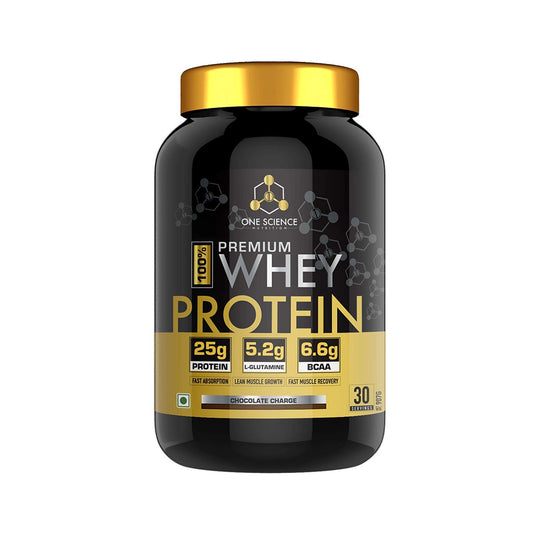 One Science Premium Whey Protein 2LB (907g) | 25g Protein, 6.6g BCAA, 5.2g Glutamine | Lean Muscle & Recovery