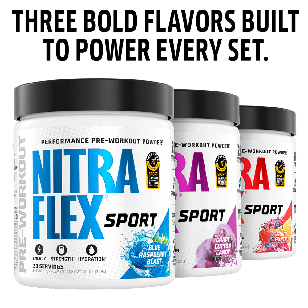 GAT Sport Nitraflex Sport Pre Workout Powder | Energy, Strength & Hydration Support – 20 Servings