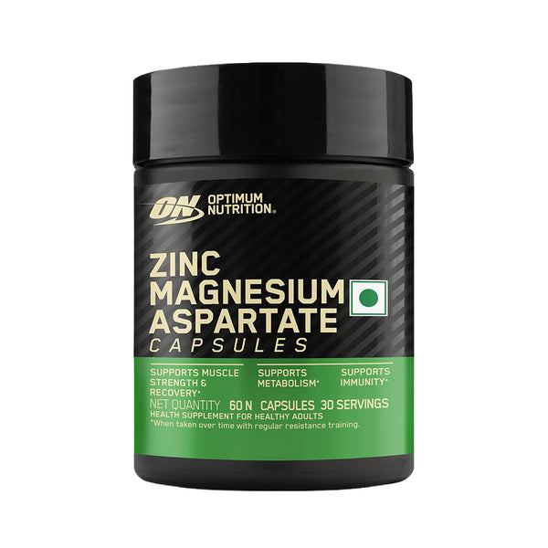 Optimum Nutrition Zinc Magnesium Aspartate (ZMA) Capsules | 60 Capsules | Muscle Recovery & Immunity Support